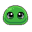 slime monster no mouth anime style eyes