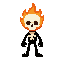 skull with fire