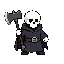 skull necromancer with an axe
