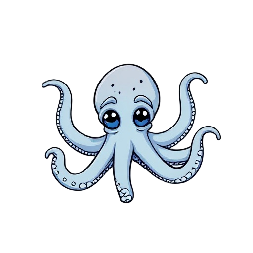 prompt — polvo 3d (fidelidade total ao desenho)  prompt principal (copiar e colar):  stylized 3d octopus character based strictly on a hand-drawn sketch. central rounded body with large, expressive eyes. eight tentacles opened in a wide fan shape, curved 