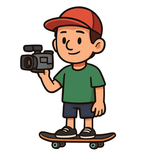 a male skateboarding filmer