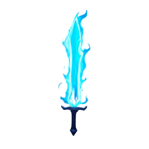 cria uma espada de fogo azul com lorde vazio