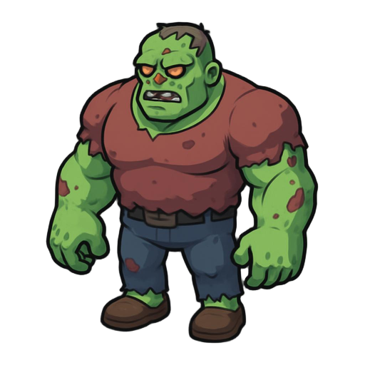zombie fat  muscular t