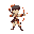 create a brightly colored 2d archer character with a mix of manga and cartoon styles. position him facing forward.