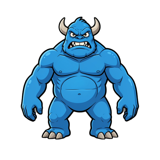 a giant blue monster