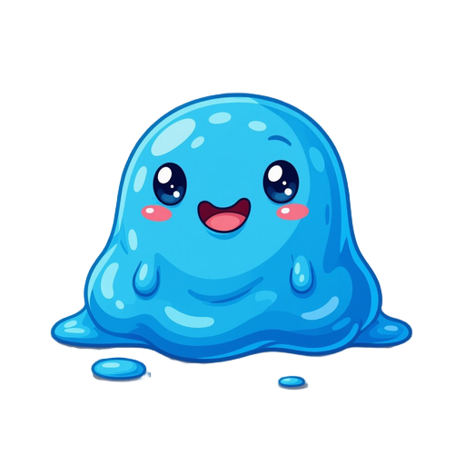 blue cute slime