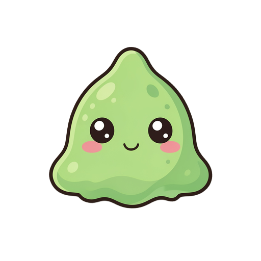 cute slime in chibi style