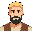 make a merchant with blond hair and a black beard. 