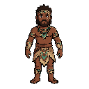 gere um personagem com estilo indigena brasileiro, homem e basico