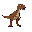 brown velociraptor inspired in jurassic park