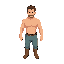 a male farmer base body not wearing any cloth and hairstyle
