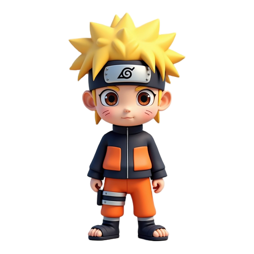 naruto (kid skin), top down 3/4,  idle.