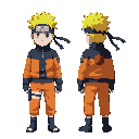 naruto (kid skin), top down 3/4,  idle.
