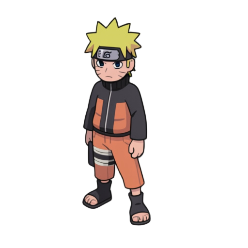 naruto,  idle , top down 3/4.
