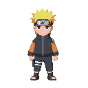 naruto,  idle , top down 3/4.