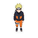 naruto, top down 3/4, idle.