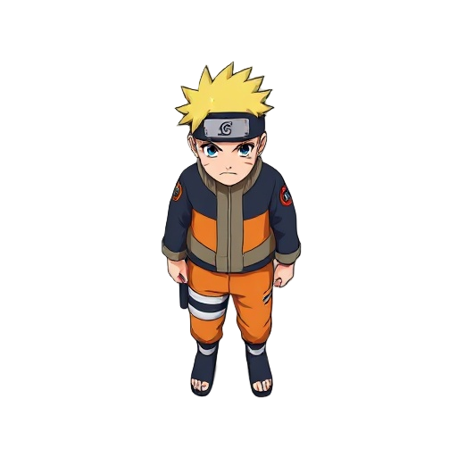 naruto, top down 3/4, idle.