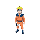 naruto, top down 3/4, idle.
