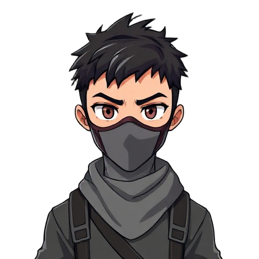 scavenger anime deserted wears a mask