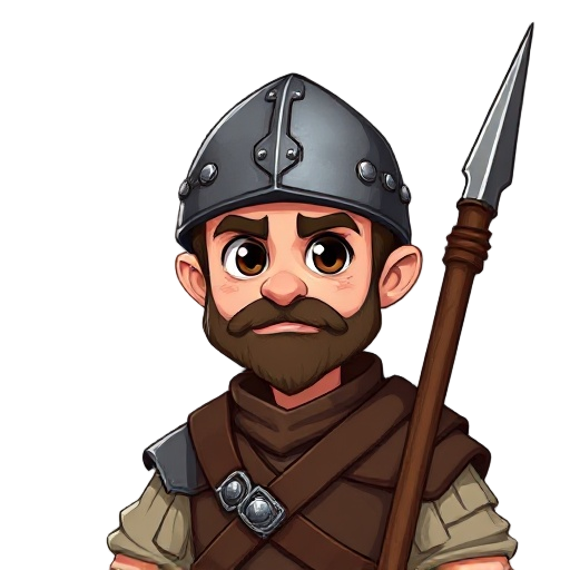 a poor militia levy recruit 16th century with leather hauberk has a pike 