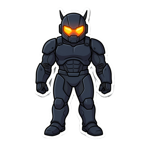 1. the look (visual style) art style: "cel-shaded" 2d (smooth lines with a thick black outline). this makes him look like a sticker on top of the background, which is great for gameplay clarity. primary color: dark charcoal / navy blue (armor). secondary 