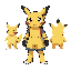 generate a pokemon for a fan game based in graphics of pokemon fire red made sprites for battle from front and back