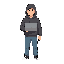 progrmer in hoodie with laptop in his hand  