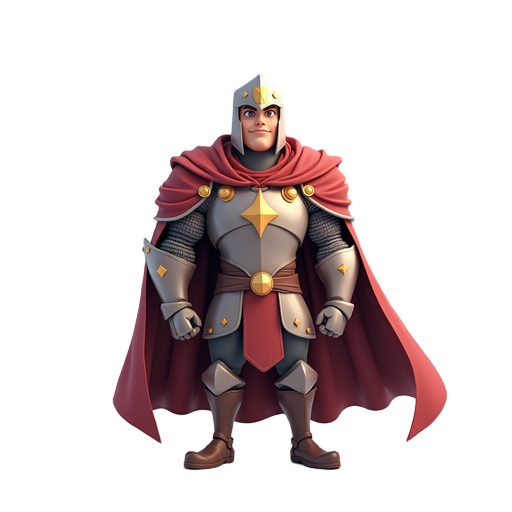 brave knight with superpowers
