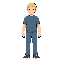 generate sprite for young male characther with blonde hair