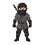 gera uma peça de peão (xadrez) com estilo de um ninja. não pode perder a essência do peão, mas coloca uma skin de ninja nele. o personagem tem q ser um peão