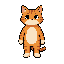 generate me an orange tabby cat in a stardew valley style