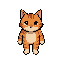 generate me a tabby orange cat in a stardew valley style