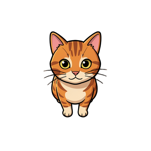 i need you to generate ma npc cat (not as a player) but as a real cat orange and tabby