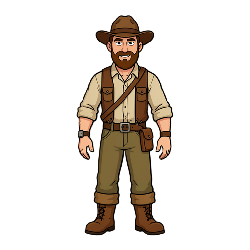 man with bread lumberjack style