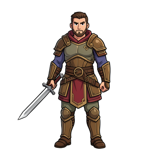 a warrior with a sword in his hand