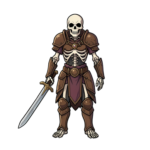 skeleton warrior with a sword in his hand