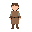 character in simple medieval childish style 