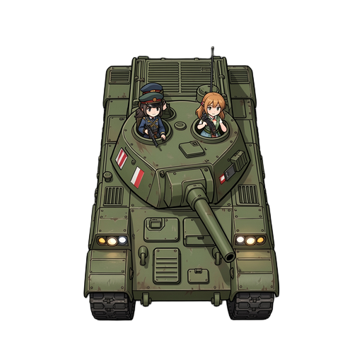 heavy tank, with four girls crew 