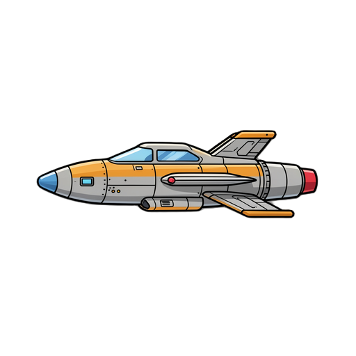 sideview spaceship with retro feel 