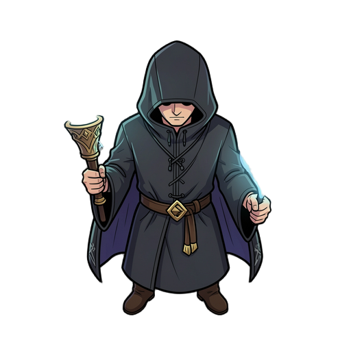 personagem misterioso utilizador de magia