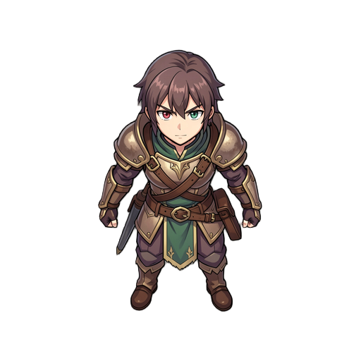 a fantasy jrpg anime game protagonist