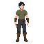 rpg male hero with black hair and no weapon