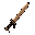 wooden sword with string bind on the handguard 