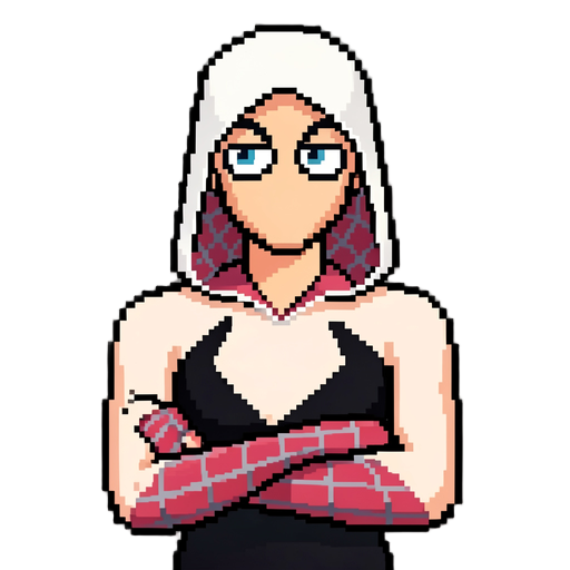 cara eu queria quer tu criaçe um homem com essa imagem do não mudar nada só isso quer eu pedi a e pra ser um sprite de um jogo 2d pixelado 