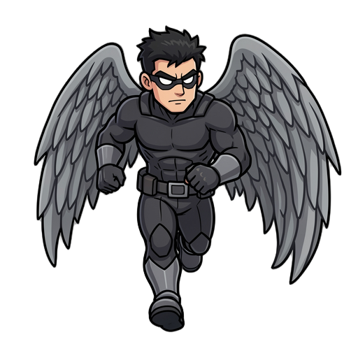 crie uma imagem desse personagem correndo
