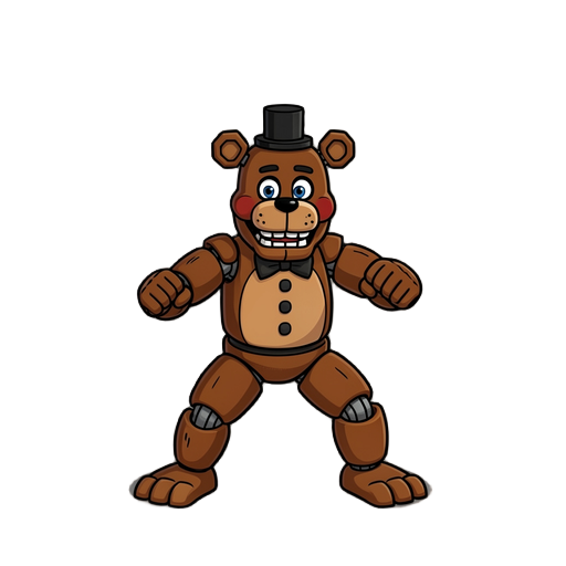 freddy fazbear, in a fighting stance