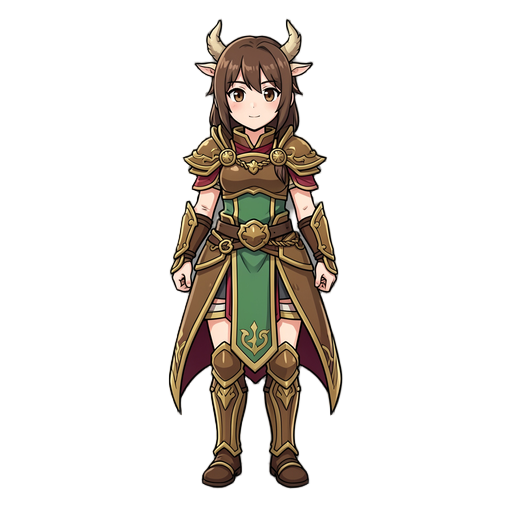 an anime girl, eastern dragon warrior