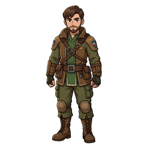 personagem para rpg top-down aventureiro