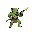 green wild goblin with spear. he is going to use sprear to attack