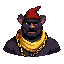 necesito que hagas un retrato de personaje de mr bombastic en estilo stardew valley